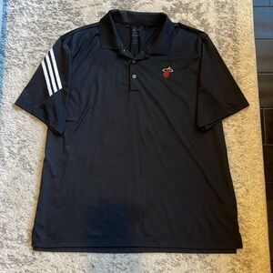 Men’s XL Adidas Miami Heat collared dry fit shirt